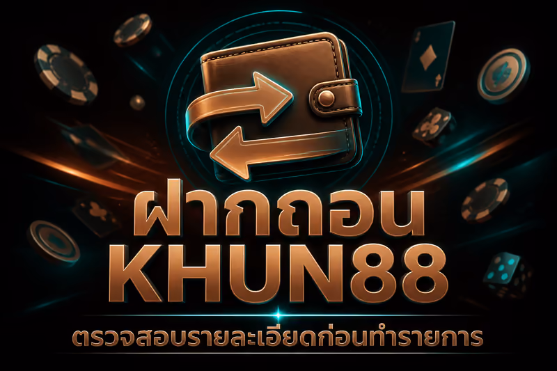 ฝากถอน KHUN88 ตรวจสอบรายละเอียดก่อนทำรายการ